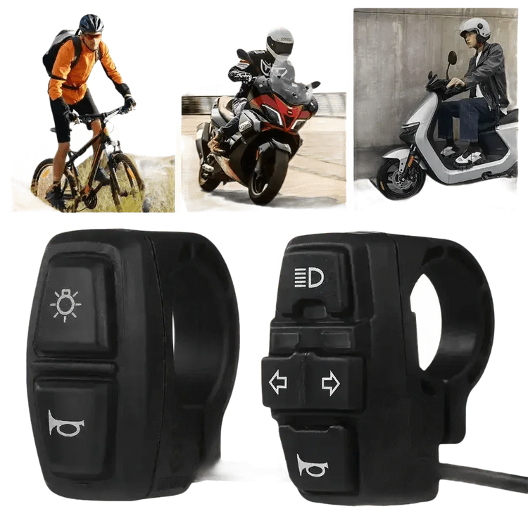 Motorcycle Handlebar Control Switches electric bike scooter Electric Bike Scooter Light Switch - GiFTiFY