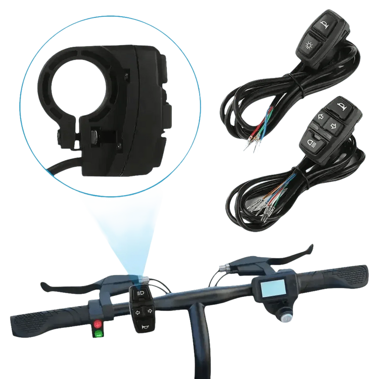 Motorcycle Handlebar Control Switches electric bike scooter Electric Bike Scooter Light Switch - GiFTiFY