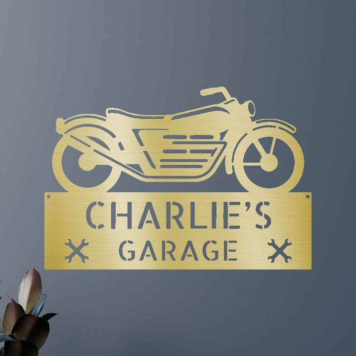 Motorcycle Decor - Custom Steel Sign - GiFTiFY