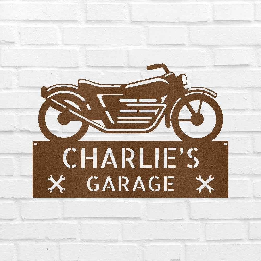 Motorcycle Decor - Custom Steel Sign - GiFTiFY