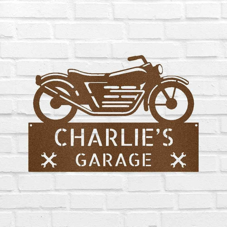 Motorcycle Decor - Custom Steel Sign - GiFTiFY