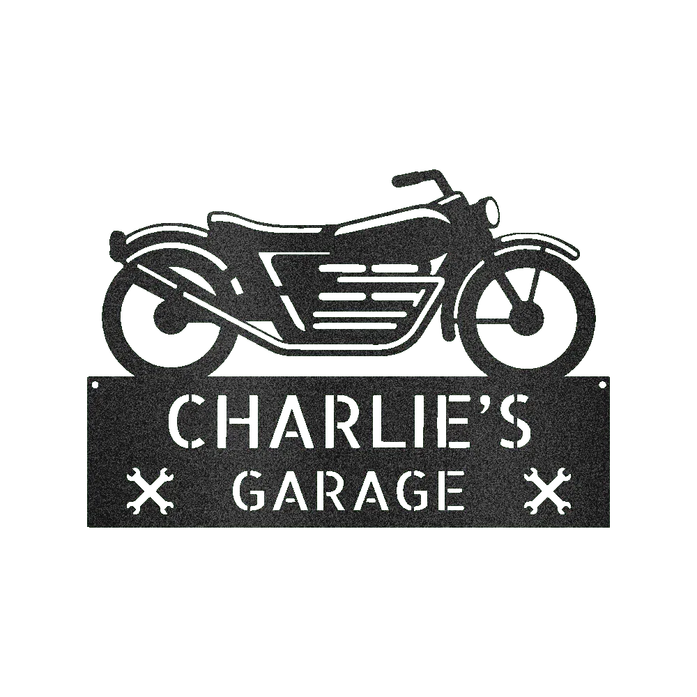 Motorcycle Decor - Custom Steel Sign - GiFTiFY