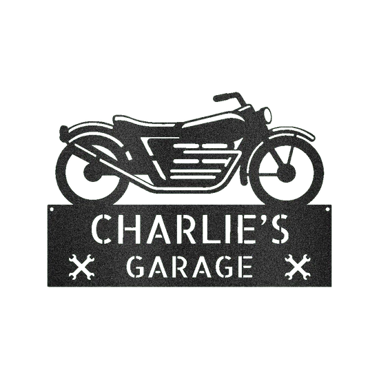 Motorcycle Decor - Custom Steel Sign - GiFTiFY