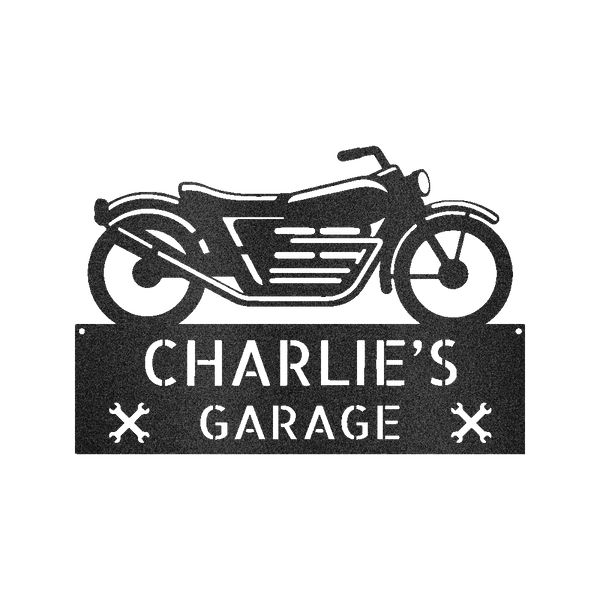 Motorcycle Decor - Custom Steel Sign - GiFTiFY