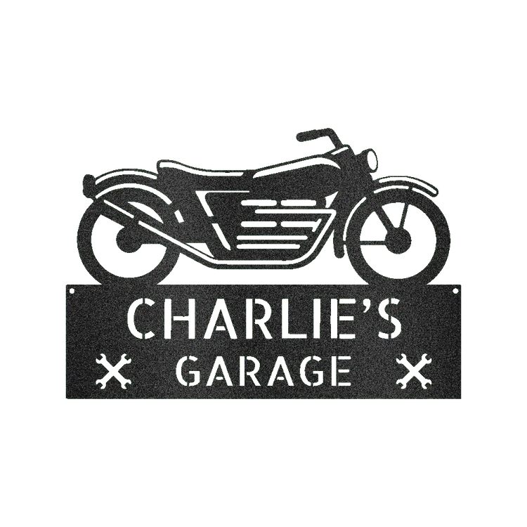 Motorcycle Decor - Custom Steel Sign - GiFTiFY