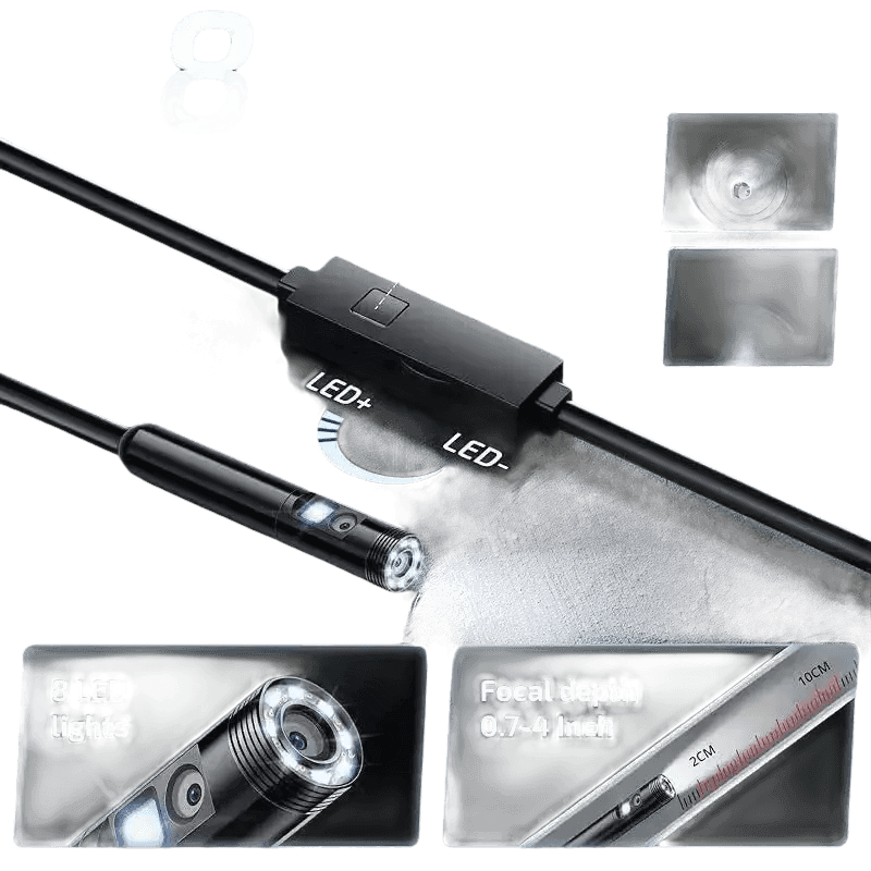 Multi Connector Wifi Endoscope Camera 8mm Dual Lens - GiFTiFY