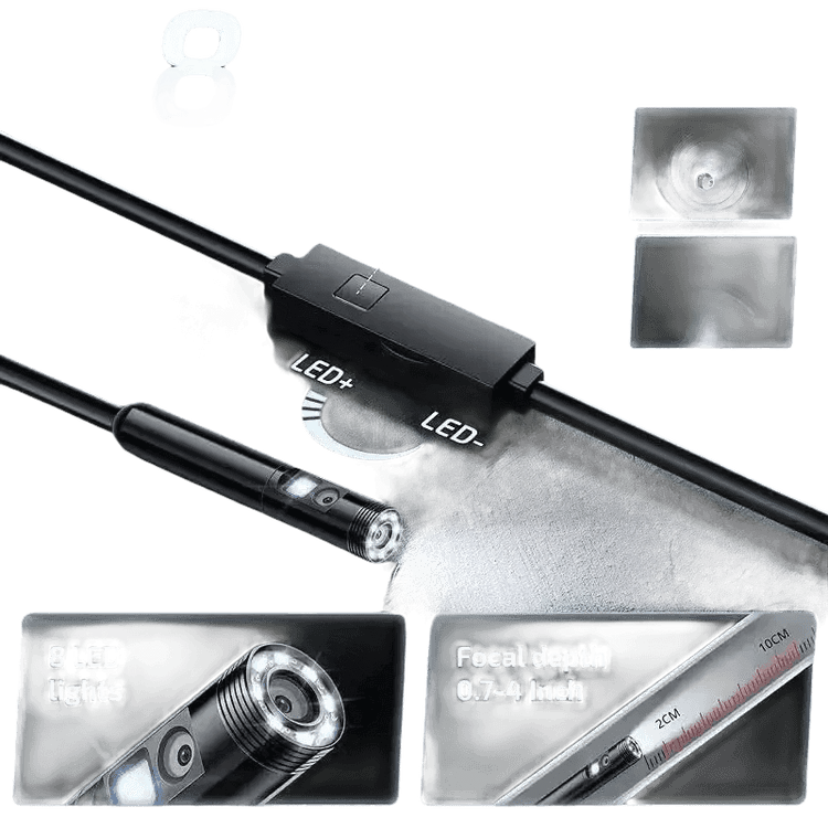 Multi Connector Wifi Endoscope Camera 8mm Dual Lens - GiFTiFY