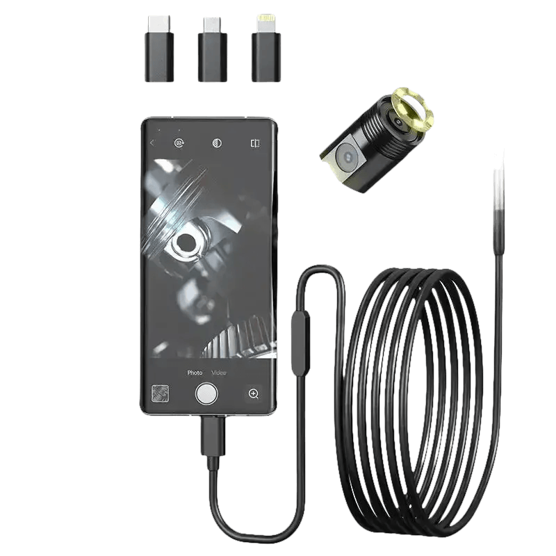 Multi Connector Wifi Endoscope Camera 8mm Dual Lens - GiFTiFY