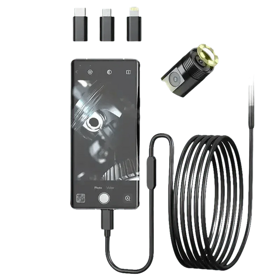 Multi Connector Wifi Endoscope Camera 8mm Dual Lens - GiFTiFY