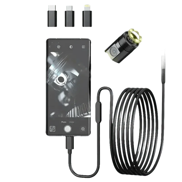 Multi Connector Wifi Endoscope Camera 8mm Dual Lens - GiFTiFY