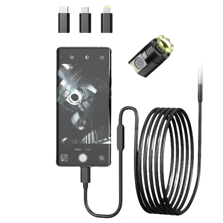 Multi Connector Wifi Endoscope Camera 8mm Dual Lens - GiFTiFY