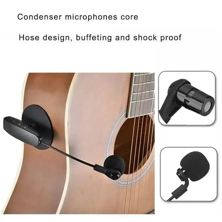 Musical Instrument Portable Suckedd Cup Wireless Microphone Voice Recording Live Show for Guitar Viola Cello Mandolin Violin - GiFTiFY