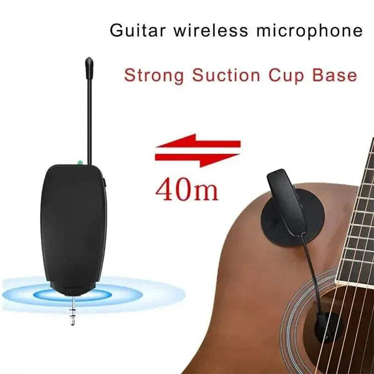 Musical Instrument Portable Suckedd Cup Wireless Microphone Voice Recording Live Show for Guitar Viola Cello Mandolin Violin - GiFTiFY