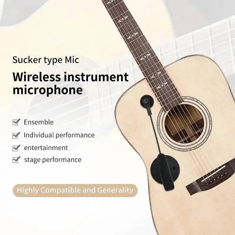 Musical Instrument Portable Suckedd Cup Wireless Microphone Voice Recording Live Show for Guitar Viola Cello Mandolin Violin - GiFTiFY