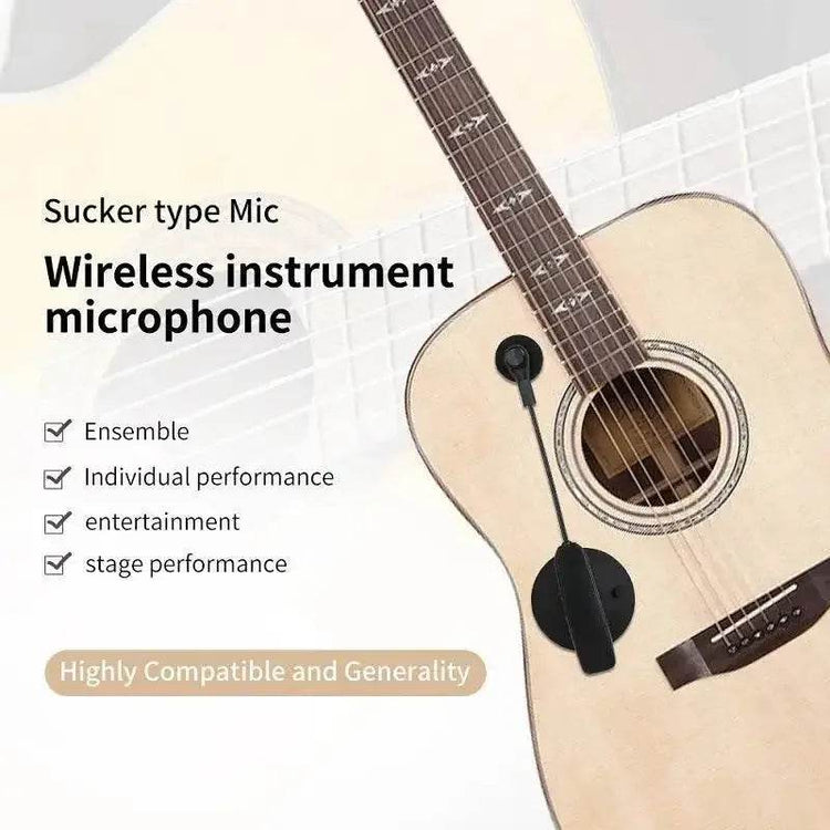 Musical Instrument Portable Suckedd Cup Wireless Microphone Voice Recording Live Show for Guitar Viola Cello Mandolin Violin - GiFTiFY