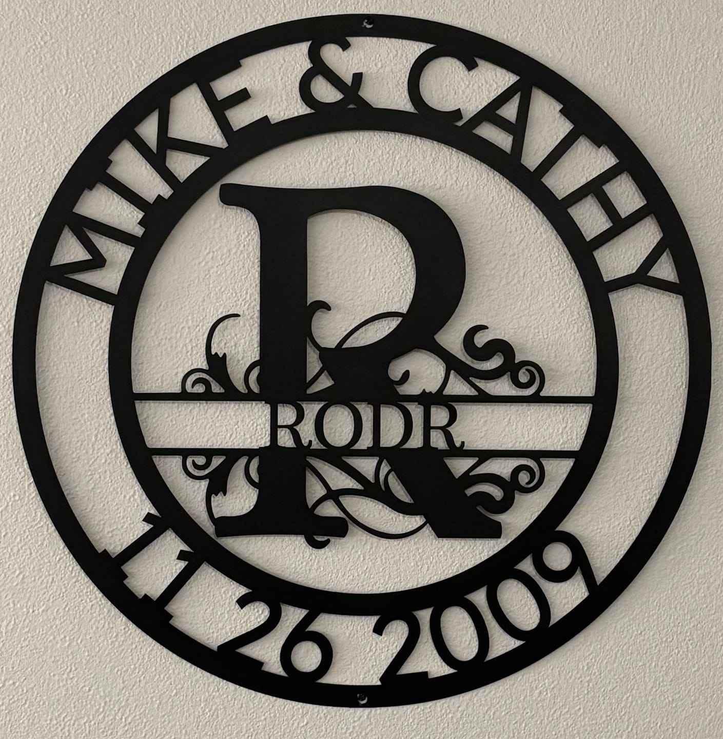 Name Sign - Custom Metal Sign, Split Letter, Wedding Gift - GiFTiFY