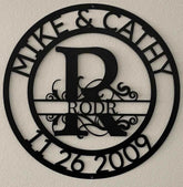 Name Sign - Custom Metal Sign, Split Letter, Wedding Gift - GiFTiFY