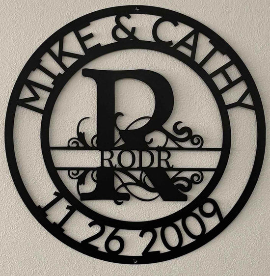 Name Sign - Custom Metal Sign, Split Letter, Wedding Gift - GiFTiFY