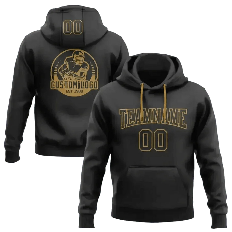 Navy and Gold Football Hoodie 4XL Men - GiFTiFY