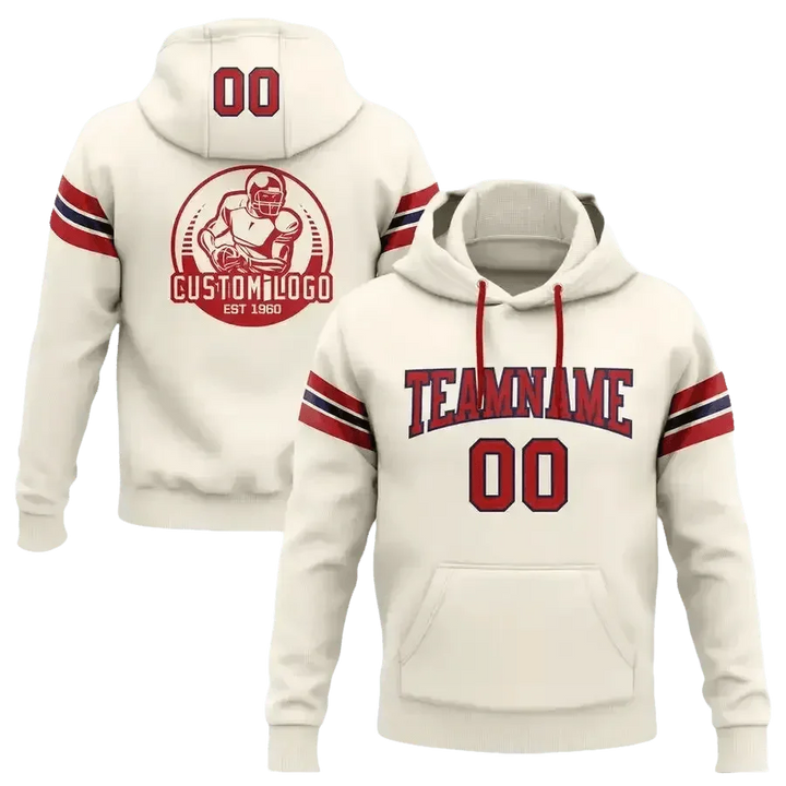 Navy and Gold Football Hoodie 4XL Men - GiFTiFY