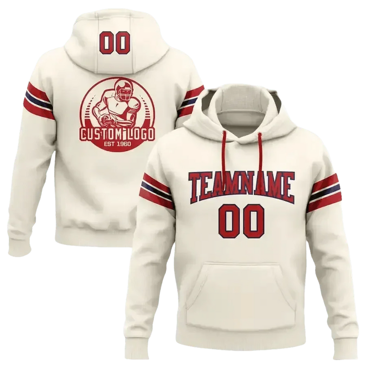 Navy and Gold Football Hoodie 4XL Men - GiFTiFY