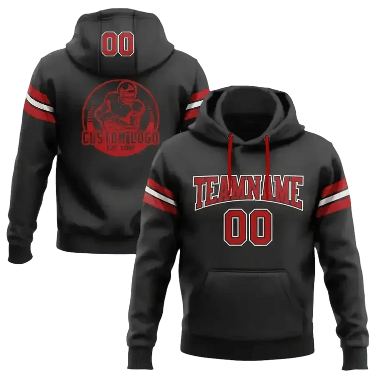 Navy and Gold Football Hoodie 4XL Men - GiFTiFY