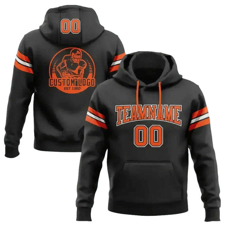 Navy and Gold Football Hoodie 4XL Men - GiFTiFY