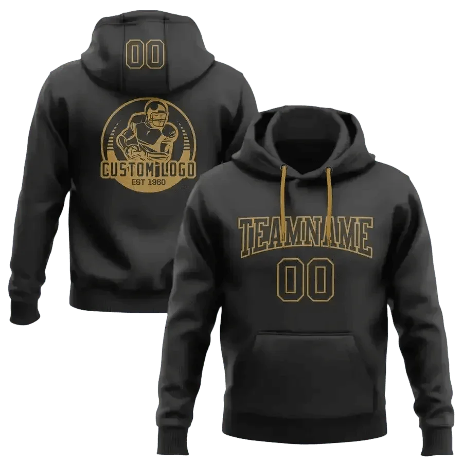 Navy and Gold Football Hoodie 4XL Men - GiFTiFY