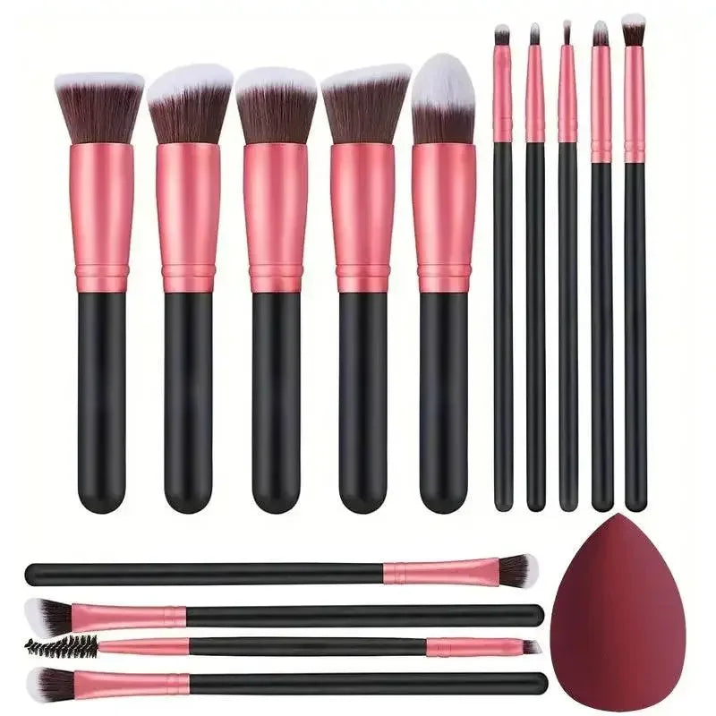 NEW 14PCS Makeup Brushes Set Soft Fluffy Foundation Blush Powder Eyeshadow Blending Female Cosmetics Beauty Tool - GiFTiFY