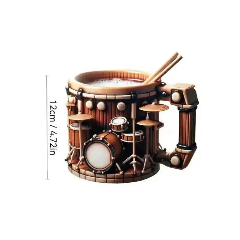 New Creative Musical Instrument Coffee Cup Guitar Pattern Mug Summer And Winter Drink Cup Music Lovers Holiday Gift Musical Instrument Coffee Cup by Dropshee / Intocountry Store