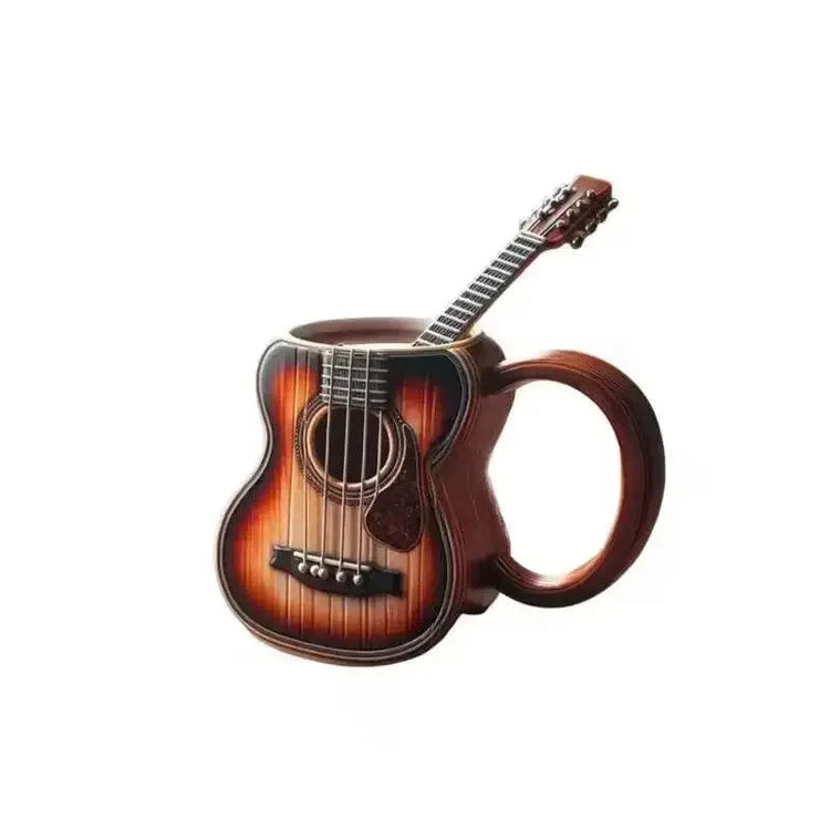New Creative Musical Instrument Coffee Cup Guitar Pattern Mug Summer And Winter Drink Cup Music Lovers Holiday Gift - GiFTiFY
