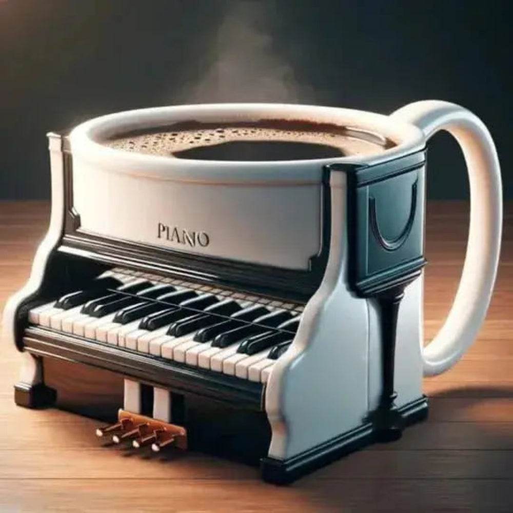 New Creative Musical Instrument Coffee Cup Guitar Pattern Mug Summer And Winter Drink Cup Music Lovers Holiday Gift - GiFTiFY