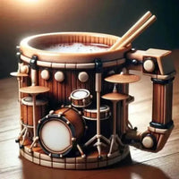 New Creative Musical Instrument Coffee Cup Guitar Pattern Mug Summer And Winter Drink Cup