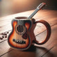 New Creative Musical Instrument Coffee Cup Guitar Pattern Mug Summer And Winter Drink Cup Music Lovers Holiday Gift - GiFTiFY