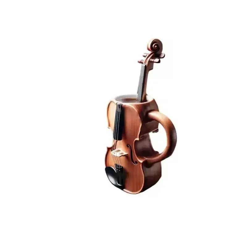 New Creative Musical Instrument Coffee Cup Guitar Pattern Mug Summer And Winter Drink Cup Music Lovers Holiday Gift Musical Instrument Coffee Cup by Dropshee / Intocountry Store