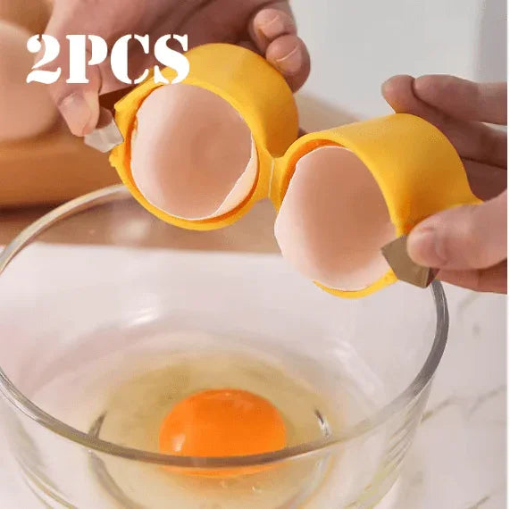 1/2pcs Multifunctional Egg Shell Opener Handheld Egg Cracker Separator Kitchenware by ALIEX