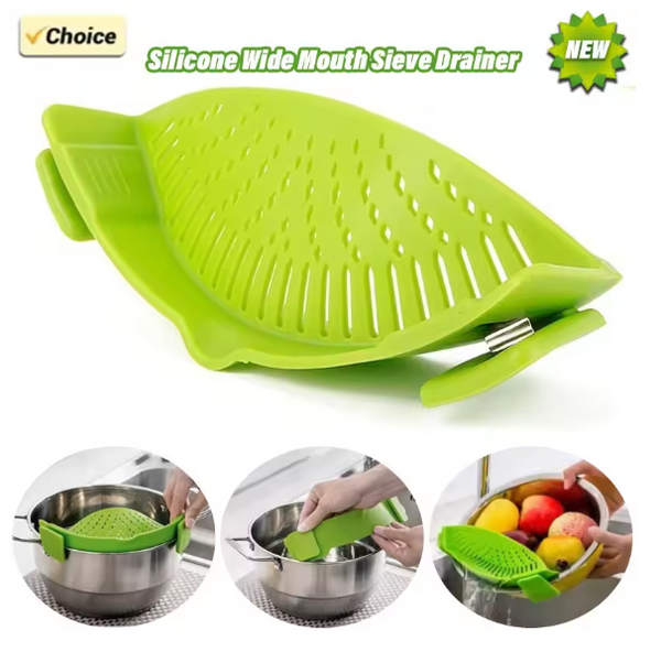 Universal Silicone Pot Edge Drainer Kitchen Clip-on Pan Pot Anti-spill