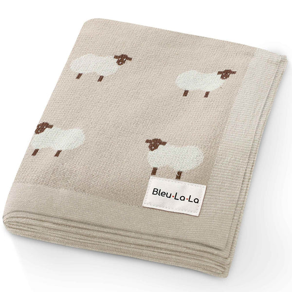 Whimsy Collection - Luxury 100% Cotton Knit Swaddle Baby Blanket - GiFTiFY