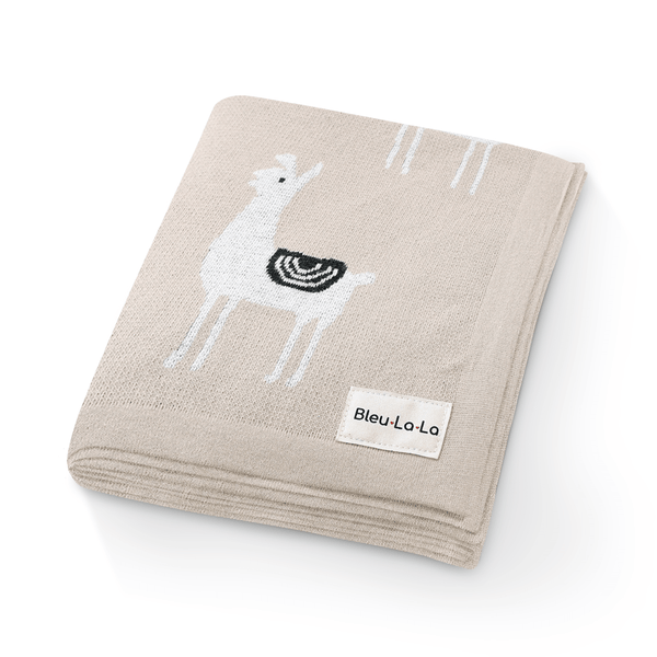 Luxury Knit Llama Swaddle Baby Blanket - GiFTiFY