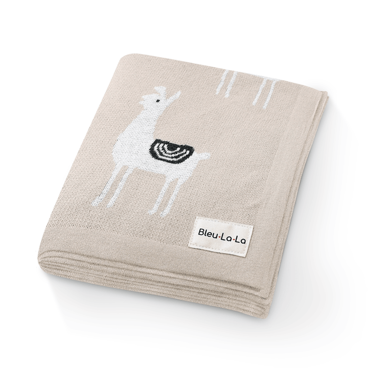 Luxury Knit Llama Swaddle Baby Blanket - GiFTiFY