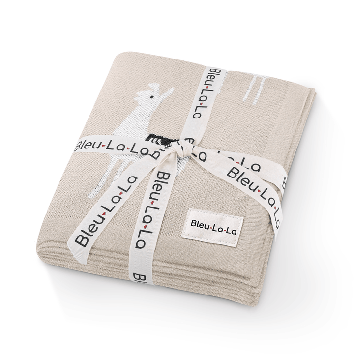 Luxury Knit Llama Swaddle Baby Blanket - GiFTiFY