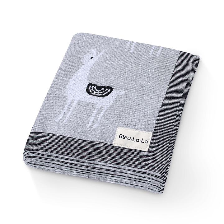 Luxury Knit Llama Swaddle Baby Blanket - GiFTiFY