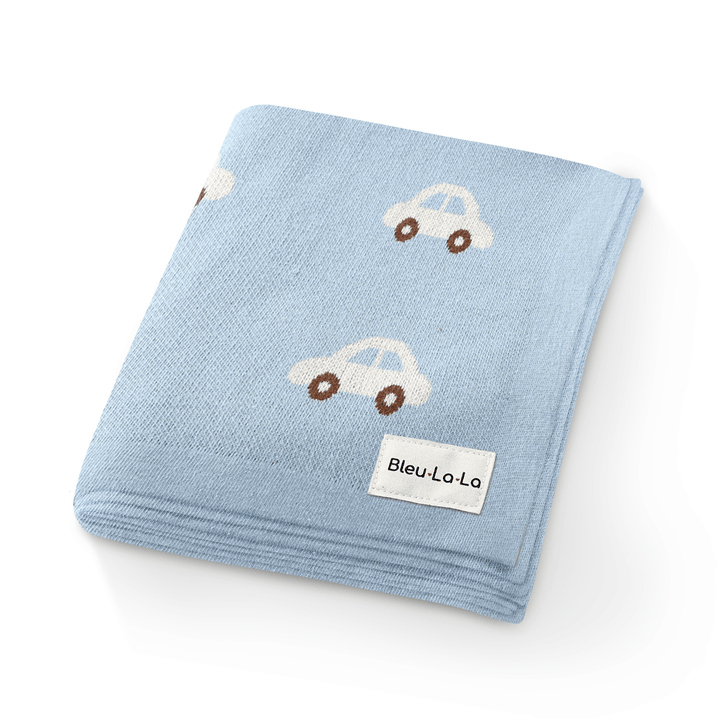 100% Cotton Luxury Knit Car Swaddle Blanket - GiFTiFY
