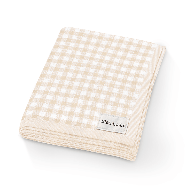 Checkered Knit Baby Blanket - GiFTiFY