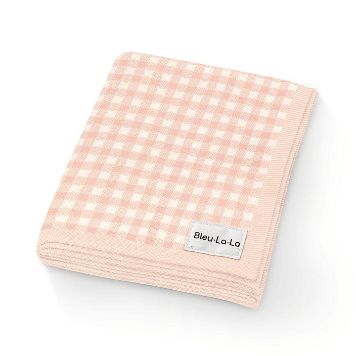 Checkered Knit Baby Blanket - GiFTiFY