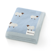 Sheep Knit Receiving Baby Blanket - GiFTiFY