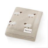 Sheep Knit Receiving Baby Blanket - GiFTiFY
