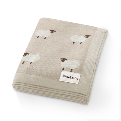 Whimsy Collection - Luxury 100% Cotton Knit Swaddle Baby Blanket