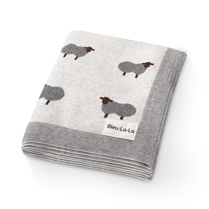 Whimsy Collection - Luxury 100% Cotton Knit Swaddle Baby Blanket - GiFTiFY