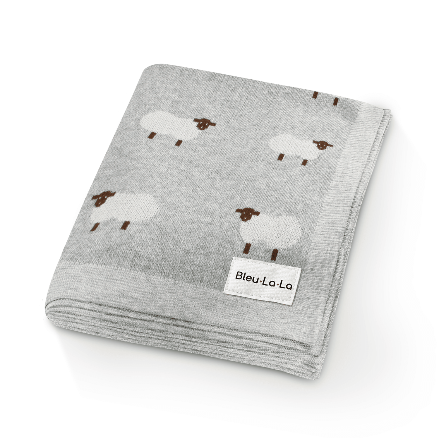 Sheep Knit Receiving Baby Blanket - GiFTiFY